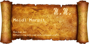 Meidl Margit névjegykártya